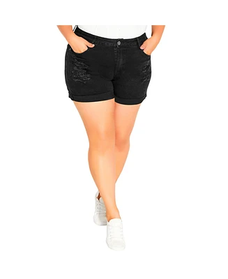 City Chic Plus Ripped Love Short
