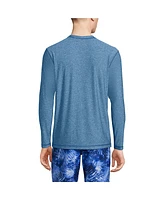 Lands' End Men's Tall Long Sleeve Upf 50 Swim Tee Rash Guard