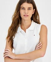 Tommy Hilfiger Women's Cotton Sleeveless Polo Top