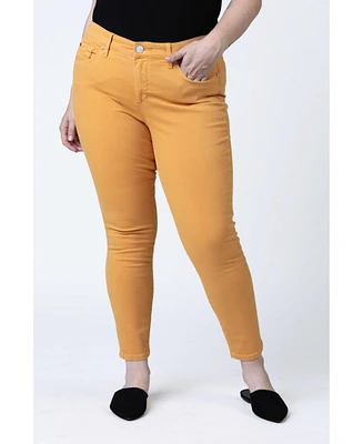Slink Jeans Plus Size Color Mid Rise Ankle Skinny pants