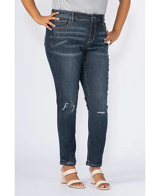 Slink Jeans Plus Size High Rise Ankle Skinny Jeans