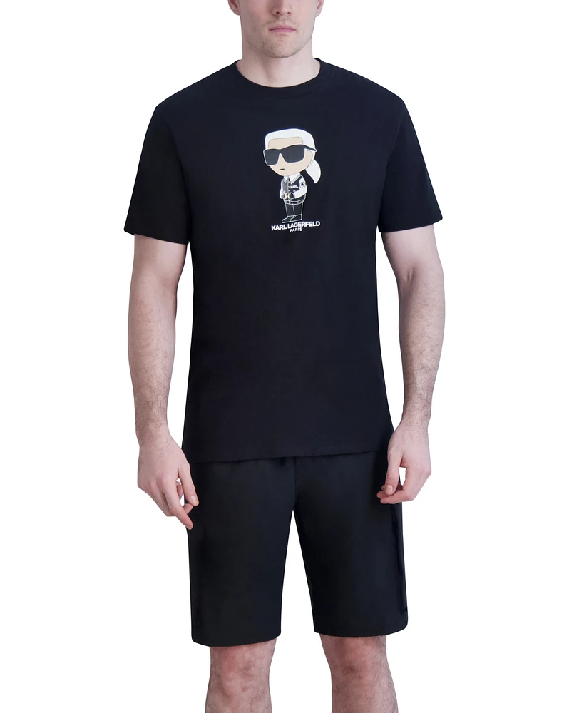 Karl Lagerfeld Paris Men's With Bomber Logo Graphic T-Shirt