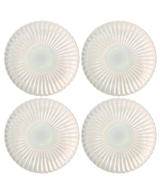 Godinger Blush Scalloped Iridescent Dinner Plates