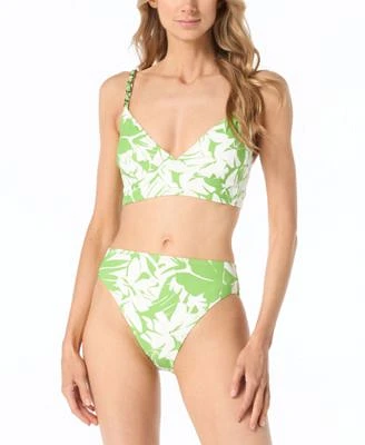 Michael Michael Kors Womens Printed Bikini Top Full Coverage Bikini Bottoms