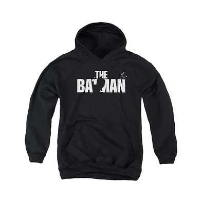 Batman Boys The Youth Silhouette Title Pull Over Hoodie / Hooded Sweatshirt