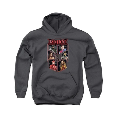 Justice League Boys Movie Youth Of Six Pull Over Hoodie / Hooded Sweatshirt