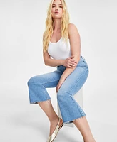 On 34th Women's High-Rise Cropped Flare Jeans, Created for Macy's