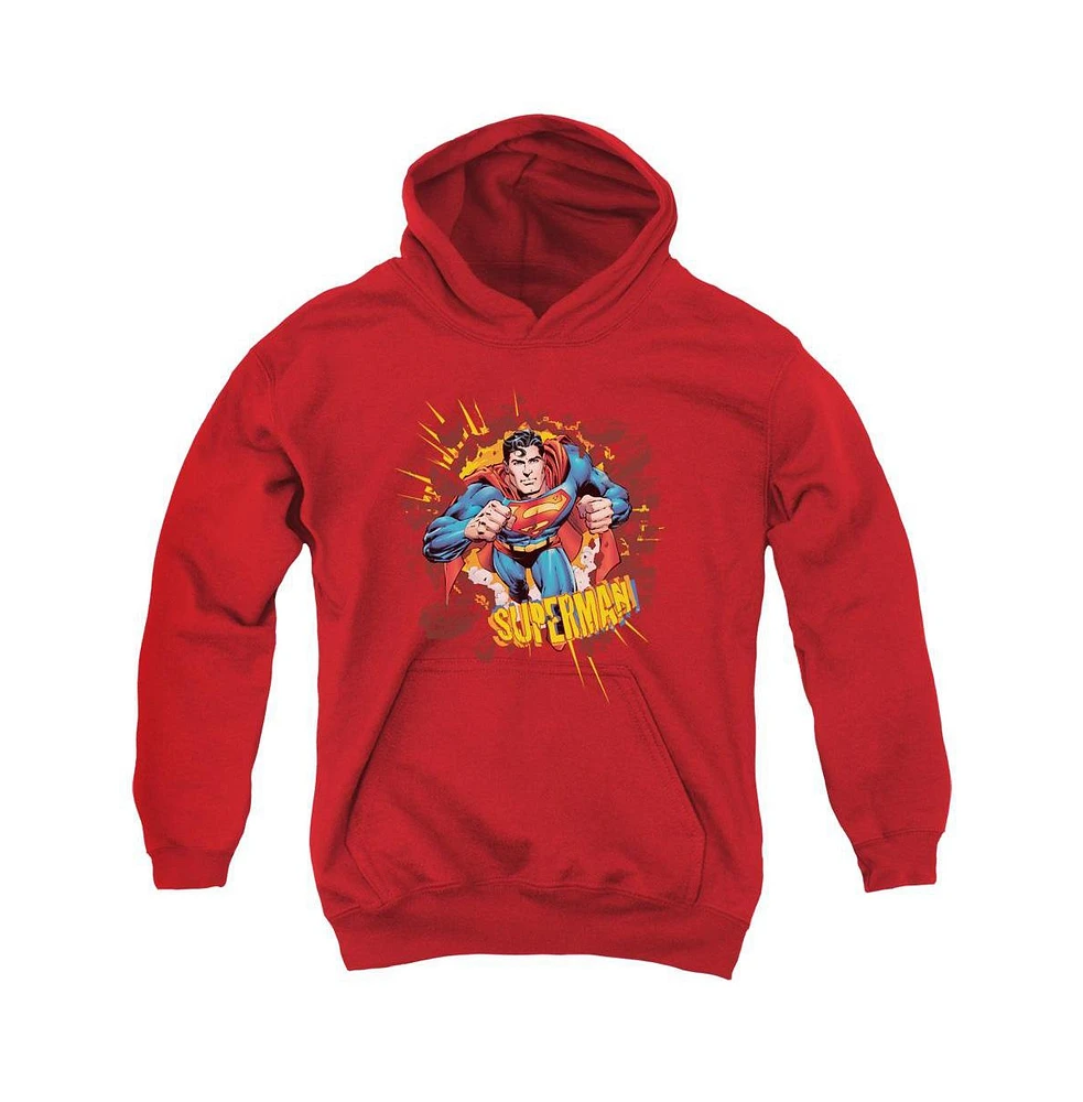 Superman Boys Youth Sorry About The Wall Pull Over Hoodie / Hooded Sweatshirt