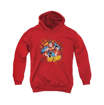 Superman Boys Youth Sorry About The Wall Pull Over Hoodie / Hooded Sweatshirt
