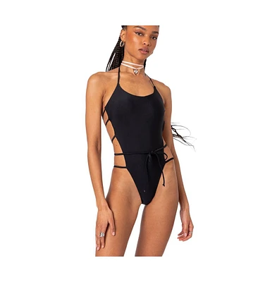 Edikted Women's Strappy One Piece Swimsuit