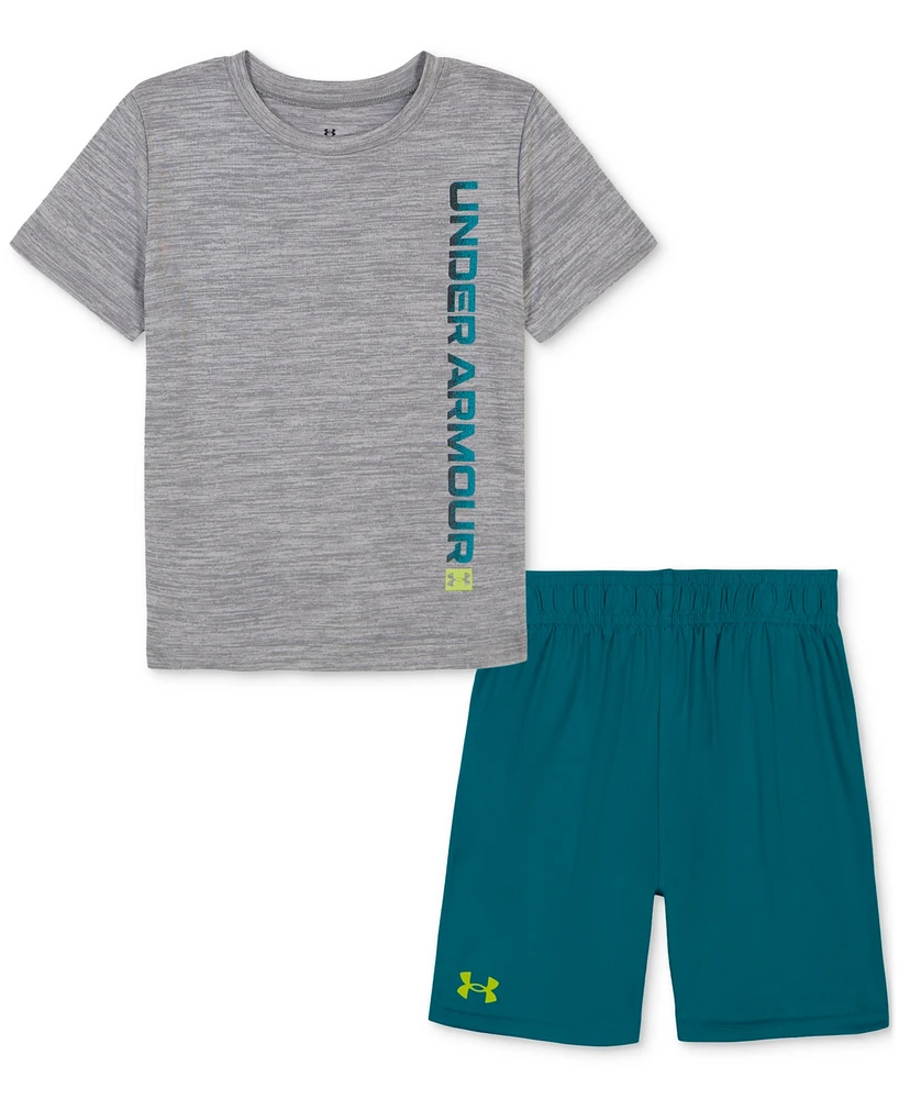 Under Armour Toddler & Little Boys Wordmark Logo T-Shirt Shorts, 2 Piece Set