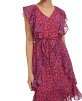 Tommy Hilfiger Petite Ruffled Chiffon Fit & Flare Dress