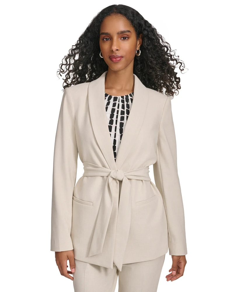 Calvin Klein Women's Shawl-Collar Belted Blazer