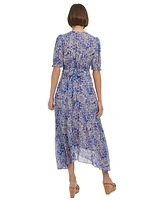 Tommy Hilfiger Women's Printed High-Low Midi Dress