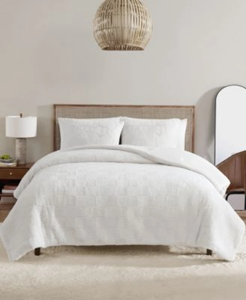 Ugg Quad Plush Tonal Check Comforter Sets