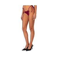 Edikted Women's Joelle Ruffled String Bikini Bottom