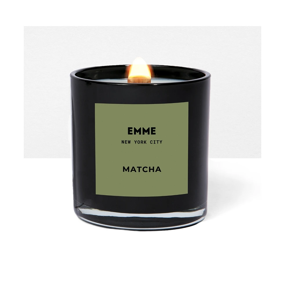 Emme nyc Natural Soy Matcha Scented Candle Jar, 10 oz