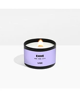 Emme nyc Natural Soy Ube Scented Candle Tin with Wood Wick 4 oz