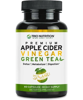 Trio Nutrition Apple Cider Vinegar Capsules with Green Tea | 60ct