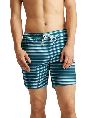 Bonobos Men's Stripe Drawcord 7" Swim Trunks