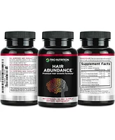 Trio Nutrition Biotin Hair Abundance Capsules, Hair Growth Vitamins for Stronger Hair, Skin & Nails, Biotin 10000mcg, Collagen & Keratin, 30ct