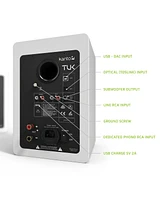 Kanto Tuk Premium Powered Bookshelf Speakers with Headphone Out, Usb Dac, Dedicated Phono Pre-amp, & Bluetooth - Pair