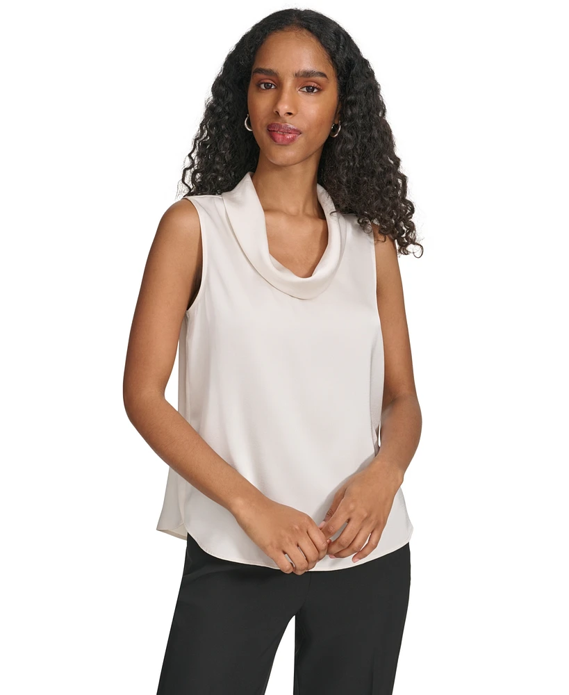 Calvin Klein Women's Cowlneck Sleeveless Top