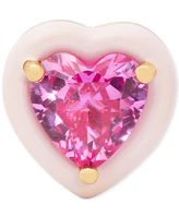 kate spade new york Gold-Tone Sweetheart Blue Stud Earrings