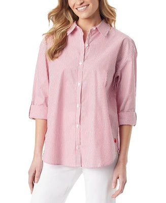 Gloria Vanderbilt Women's Amanda Striped Button-Front Shirt