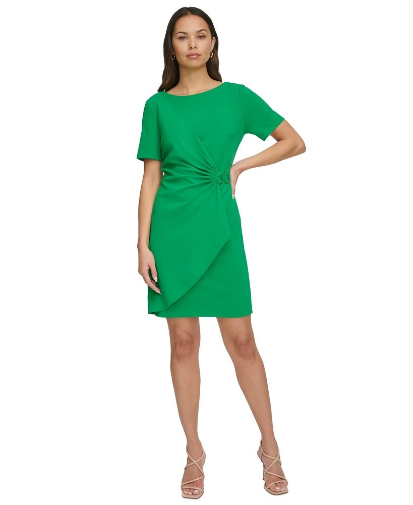 Dkny Petite Gathered-Sleeve Sheath Dress