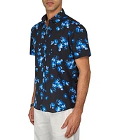 Society of Threads Men's Regular-Fit Non-Iron Performance Stretch Floral Button-Down Shirt