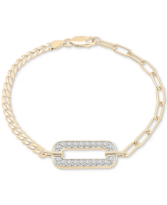 Audrey by Aurate Diamond Link Two-Chain Bracelet (3/4 ct. t.w.) in Gold Vermeil, Created for Macy's