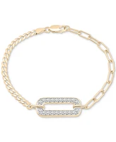 Audrey by Aurate Diamond Link Two-Chain Bracelet (3/4 ct. t.w.) in Gold Vermeil, Created for Macy's