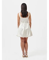 Nana'S Women's Fit & flare mini cocktail dress with puffed skirt and corset top