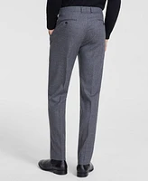 Calvin Klein Men's Slim-Fit Gray Solid Wool-Blend Suit Separate Pants