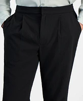 Alfani Men's Classic-Fit Textured Seersucker Suit Pants, Created for Macy's