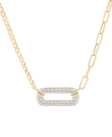 Audrey by Aurate Diamond Two-Chain Link 18" Pendant Necklace (3/4 ct. t.w.) in Gold Vermeil, Created for Macy's