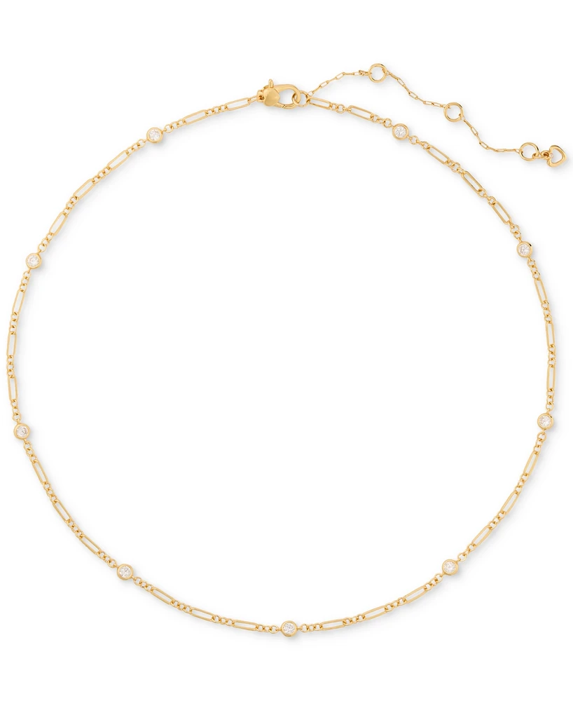 kate spade new york Gold-Tone One In a Million Chain & Stone Necklace, 16" + 3" extender