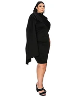 L I V D Plus Dahlia Sash Cape Dress