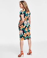 I.n.c. International Concepts Women's Printed Wrap Dress, Created for Macy's