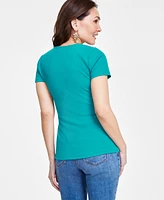 I.n.c. International Concepts Women's Fitted Cutout Top, Created for Macy's