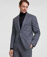 Calvin Klein Men's Slim-Fit Gray Solid Wool-Blend Suit Separate Jacket