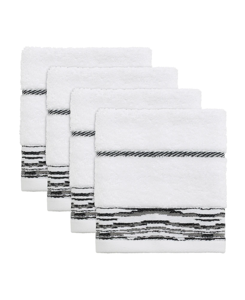 Nicole Miller Sydney 4-Pc. Washcloths, 13" x 13"