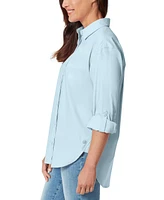 Gloria Vanderbilt Petite Amanda Cotton Button-Front Shirt