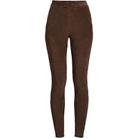 Lands' End Petite Sport Knit High Rise Corduroy Leggings