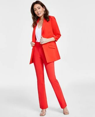 I.N.C. International Concepts Womens Menswear Blazer Mini Bootcut Pants Created For Macys