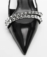 Mango Women's Studded Slingback Shoes