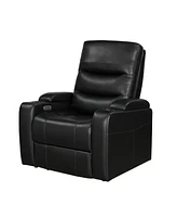 White Label Savonburg 38" Power Reclining Chair with Power Headrest, Receptacle