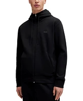 Boss by Hugo Boss Men's Logo Print Zip-Up Hoodie