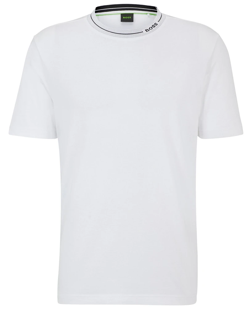 Boss by Hugo Men's Branded Collar Regular-Fit T-Shirt